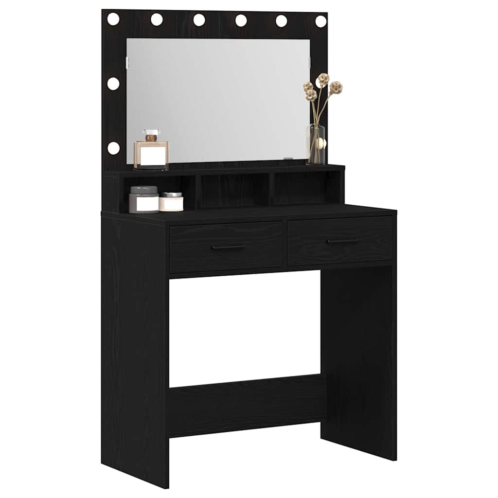 Klædeskab Sort eg 79 x 41 x 135 cm Konstrueret træ
