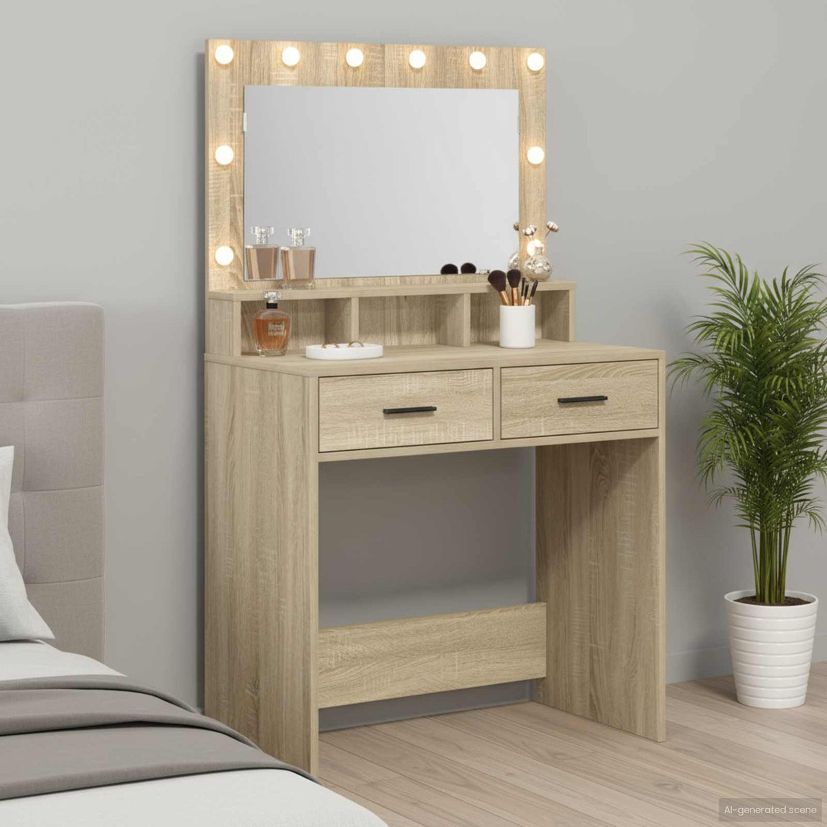 Klædeskab Sonoma eg 79 x 41 x 135 cm Konstrueret træ