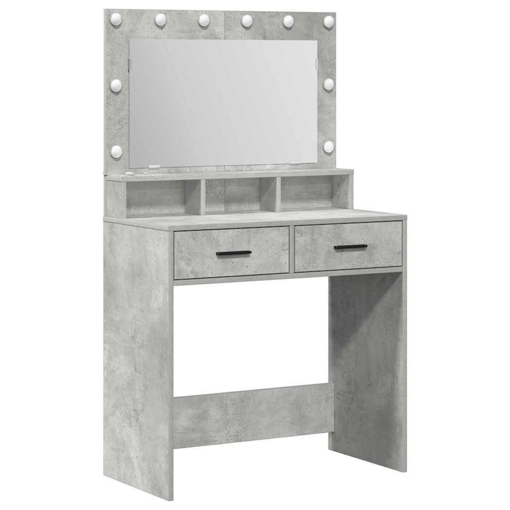 Klædeskab Beton Grå 79 x 41 x 135 cm Konstrueret træ