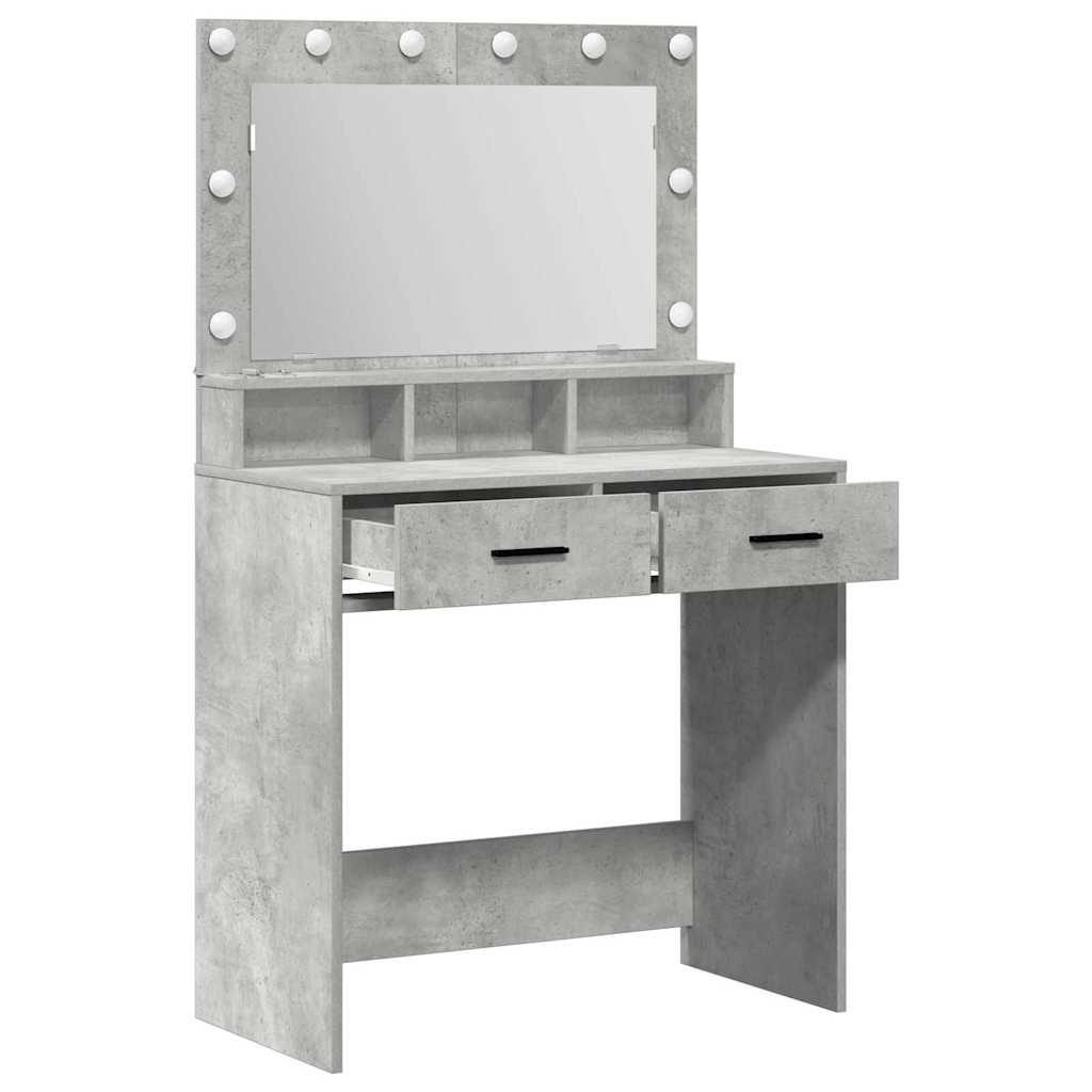 Klædeskab Beton Grå 79 x 41 x 135 cm Konstrueret træ