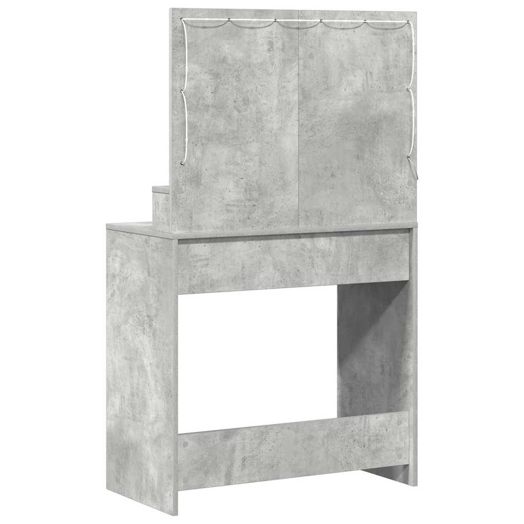 Klædeskab Beton Grå 79 x 41 x 135 cm Konstrueret træ