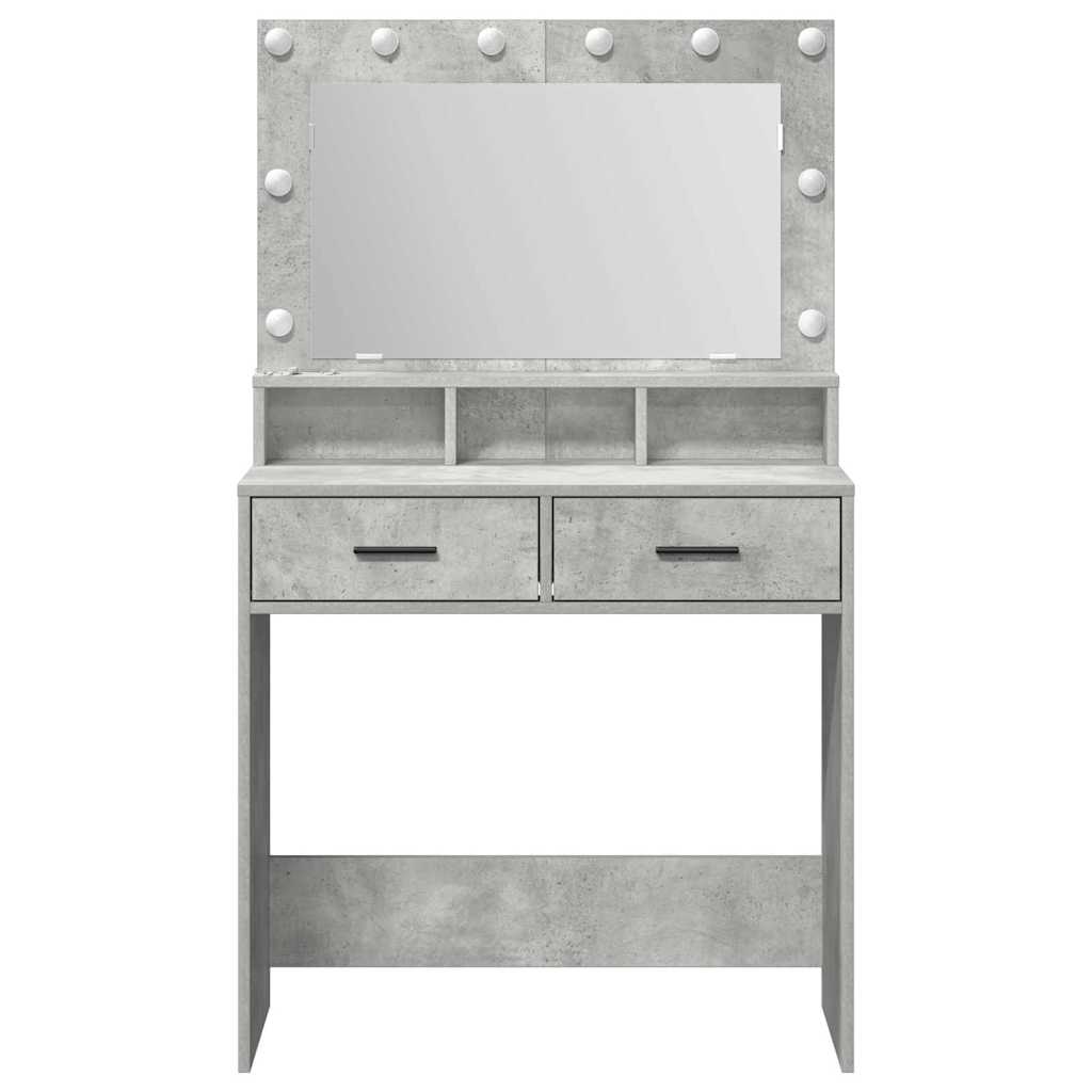 Klædeskab Beton Grå 79 x 41 x 135 cm Konstrueret træ