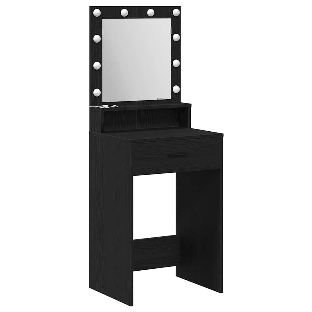 Klædeskab Sort eg 50 x 41 x 135 cm Konstrueret træ
