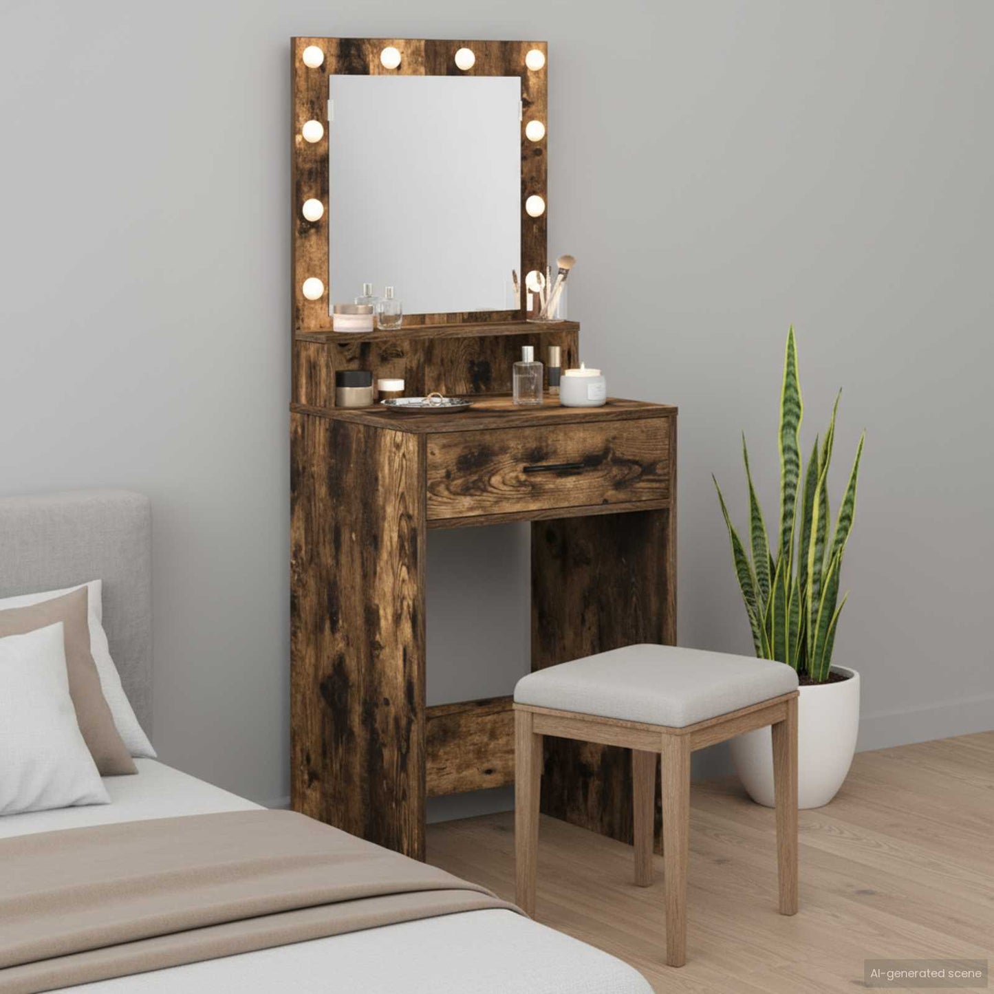 Klædeskab Røget eg 50 x 41 x 135 cm Konstrueret træ