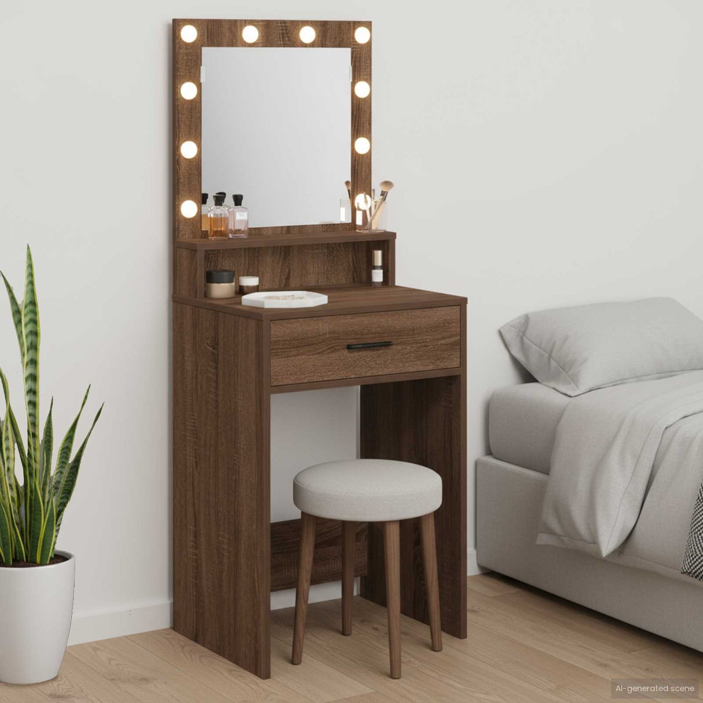 Klædeskab Brun eg 50 x 41 x 135 cm Konstrueret træ
