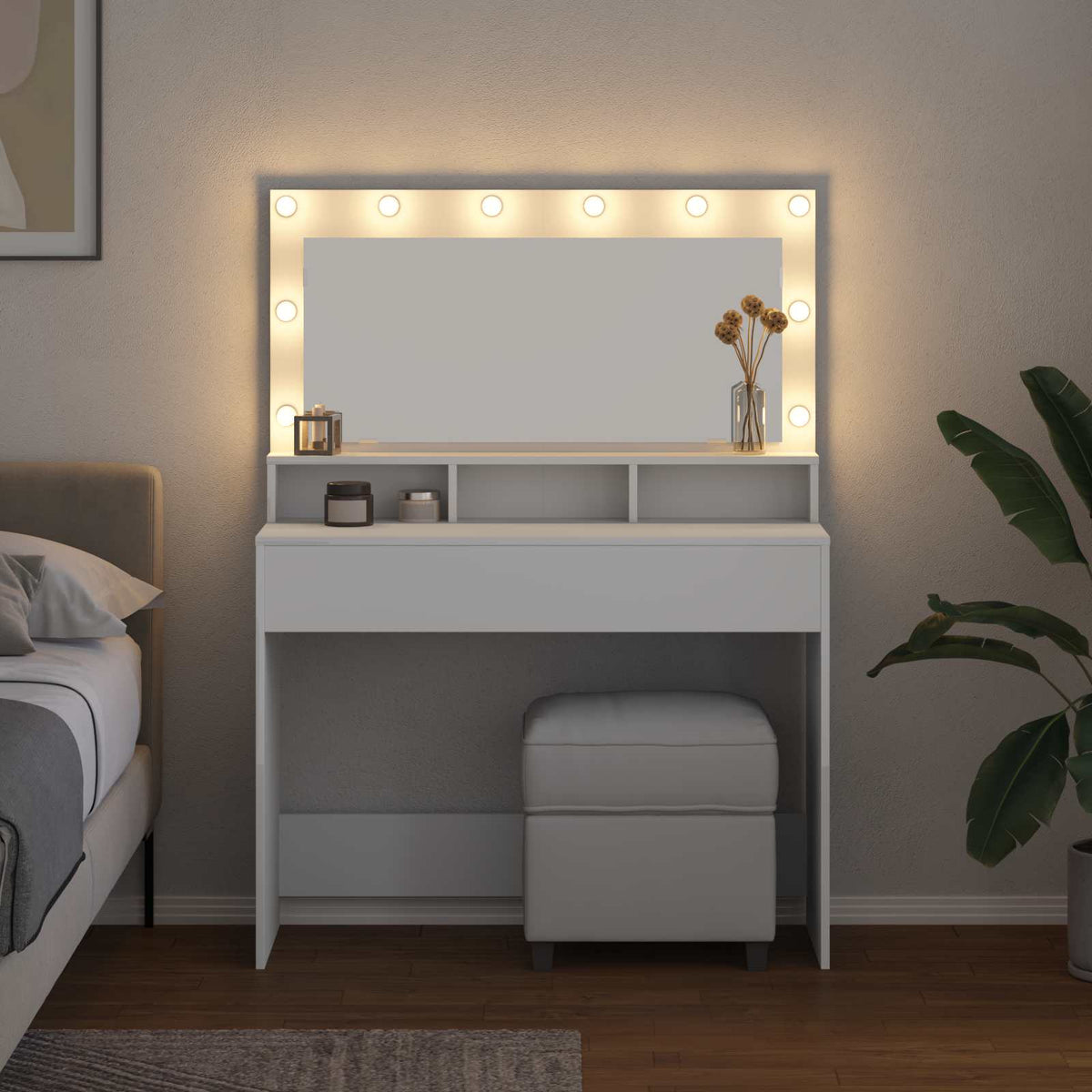 Klædeskab Hvid 100 x 41 x 135 cm Konstrueret træ