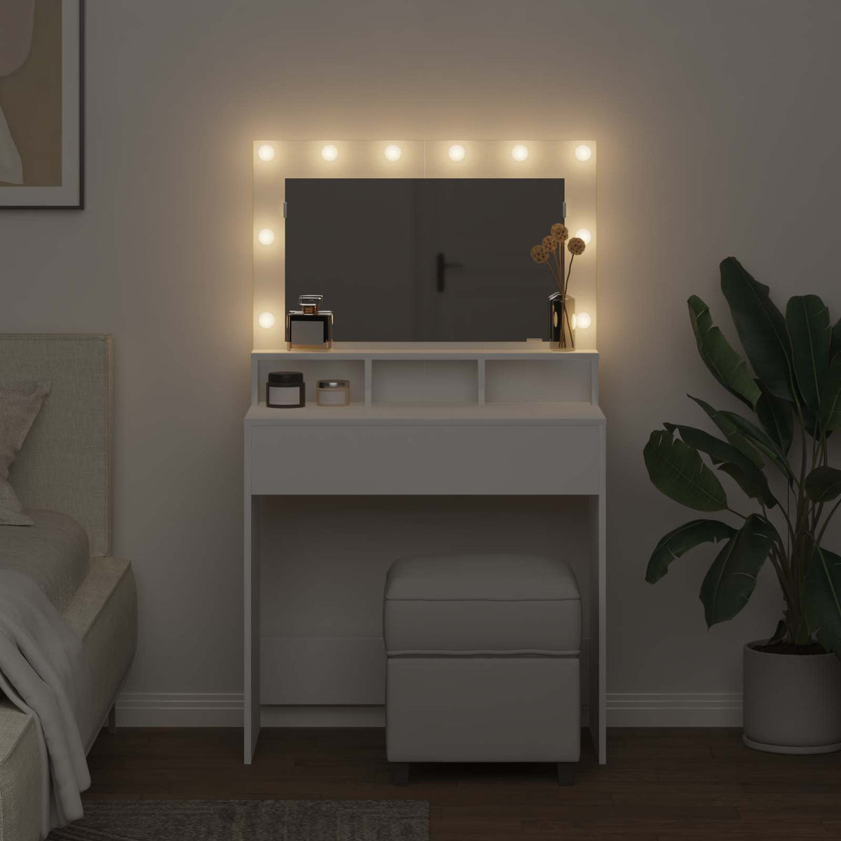Klædeskab Hvid 78,5 x 41 x 135 cm Konstrueret træ