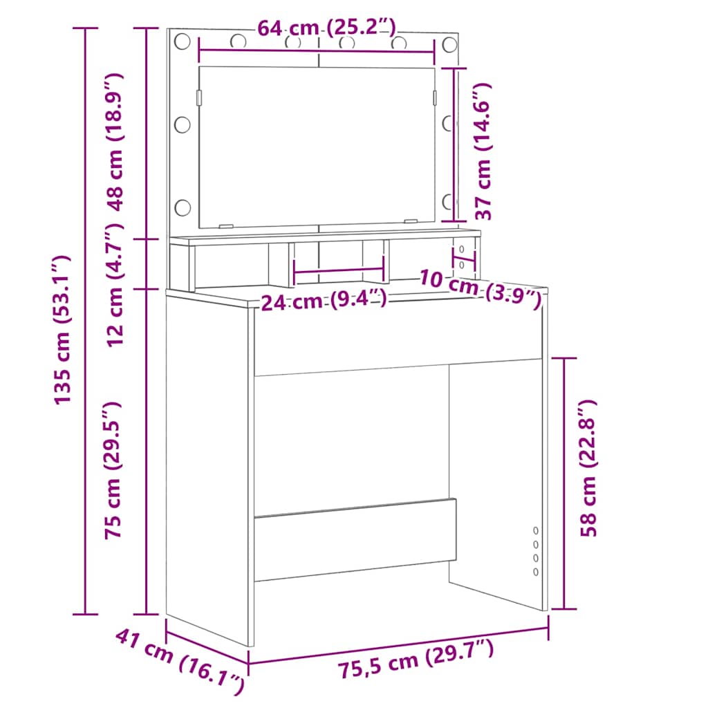 Klædeskab Gammelt træ 75,5 x 41 x 135 cm Konstrueret træ