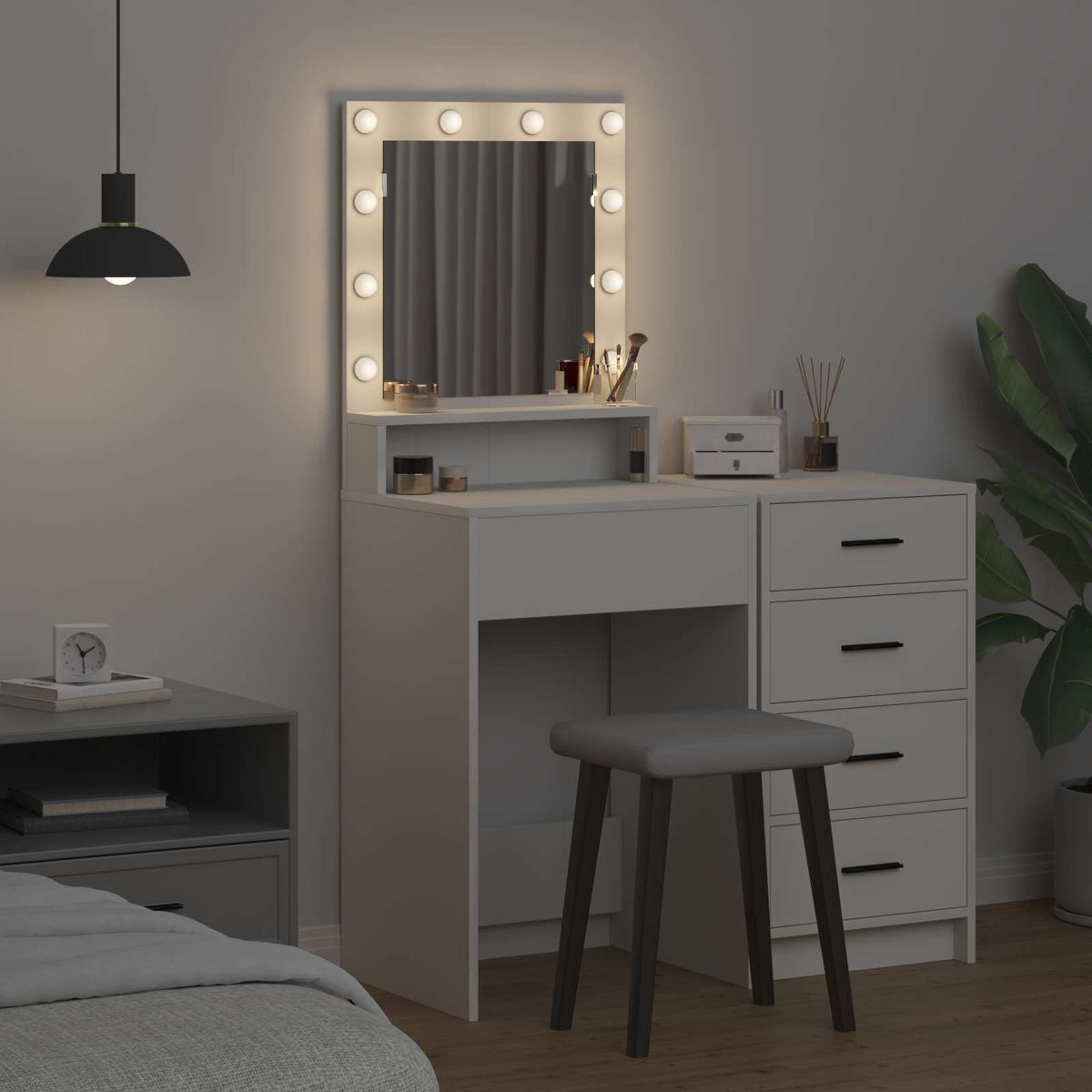 Klædeskab Hvid 50 x 41 x 135 cm Konstrueret træ