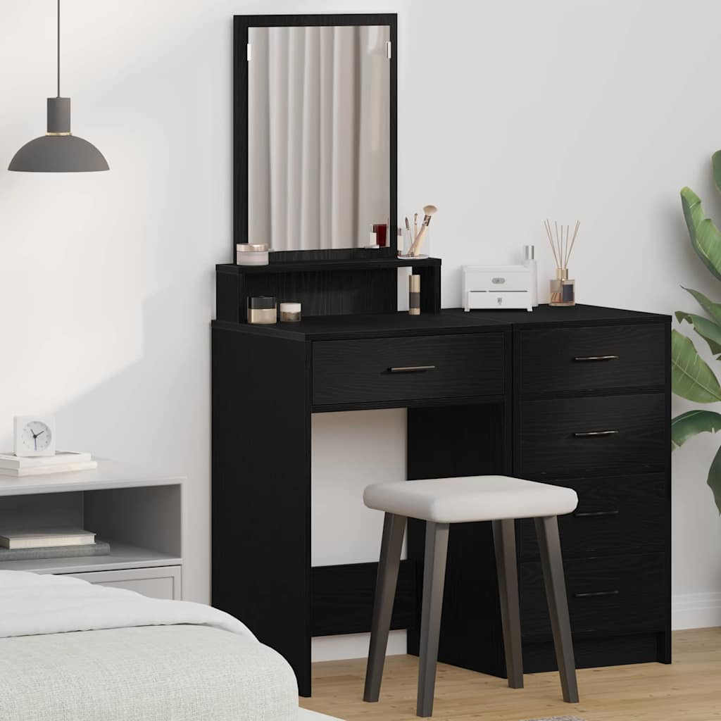 Klædeskab Sort eg 50 x 41 x 140 cm Konstrueret træ