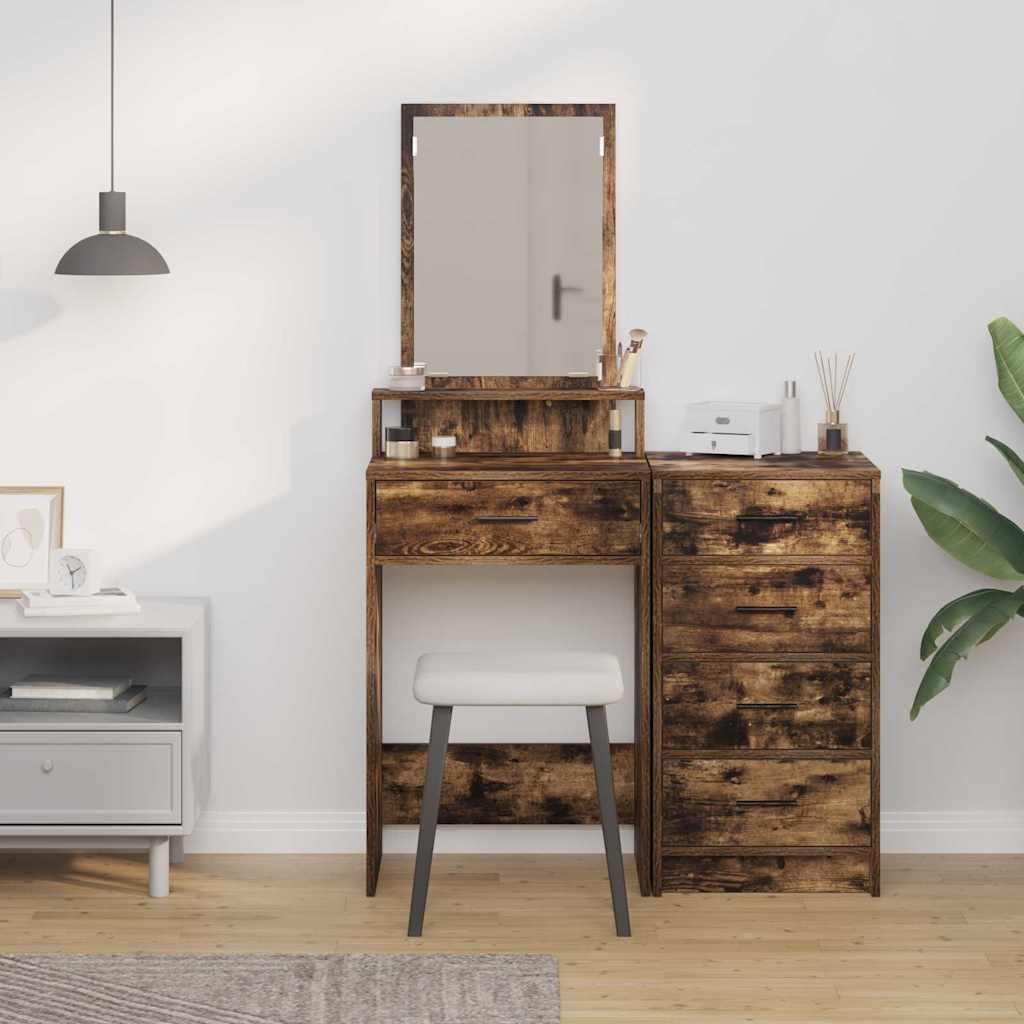 Klædeskab Røget eg 50 x 41 x 140 cm Konstrueret træ