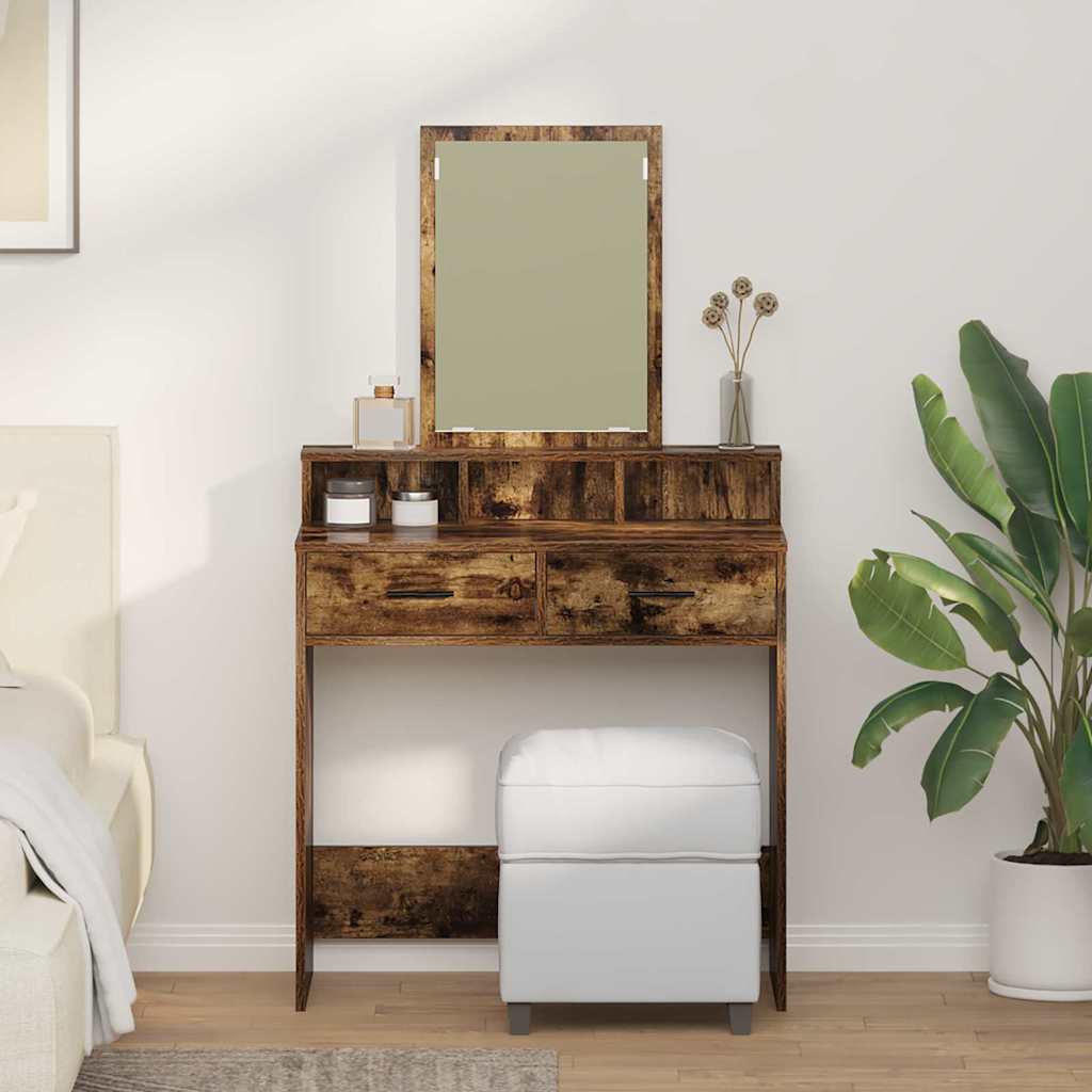 Klædeskab Røget eg 79 x 41 x 140 cm Konstrueret træ