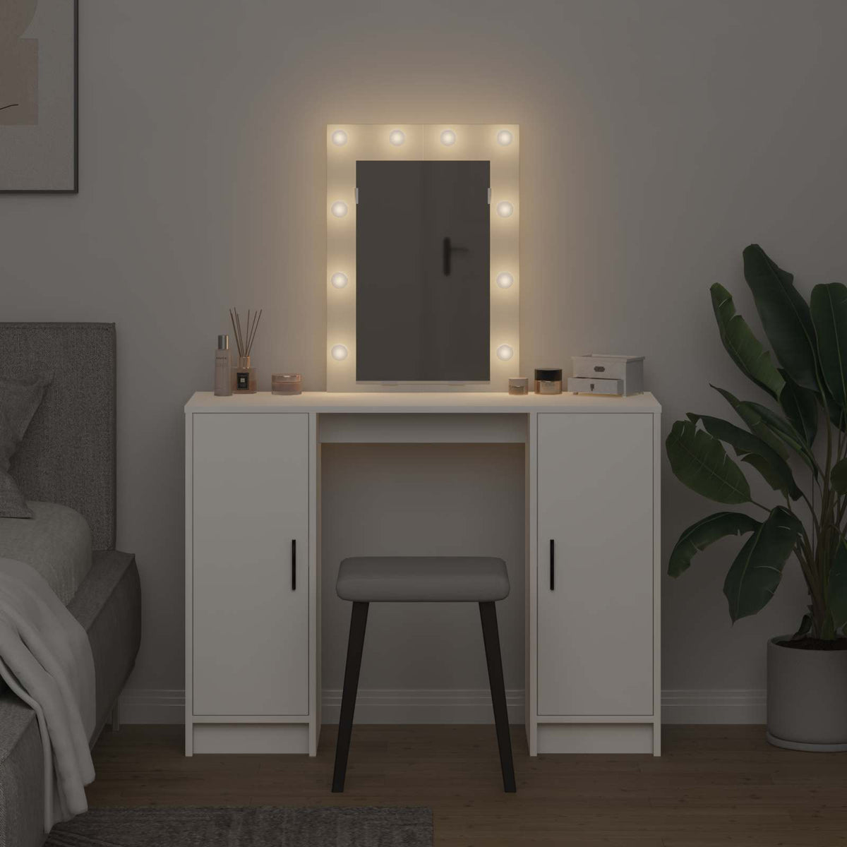 Klædeskab Hvid 102 x 33 x 135 cm Konstrueret træ
