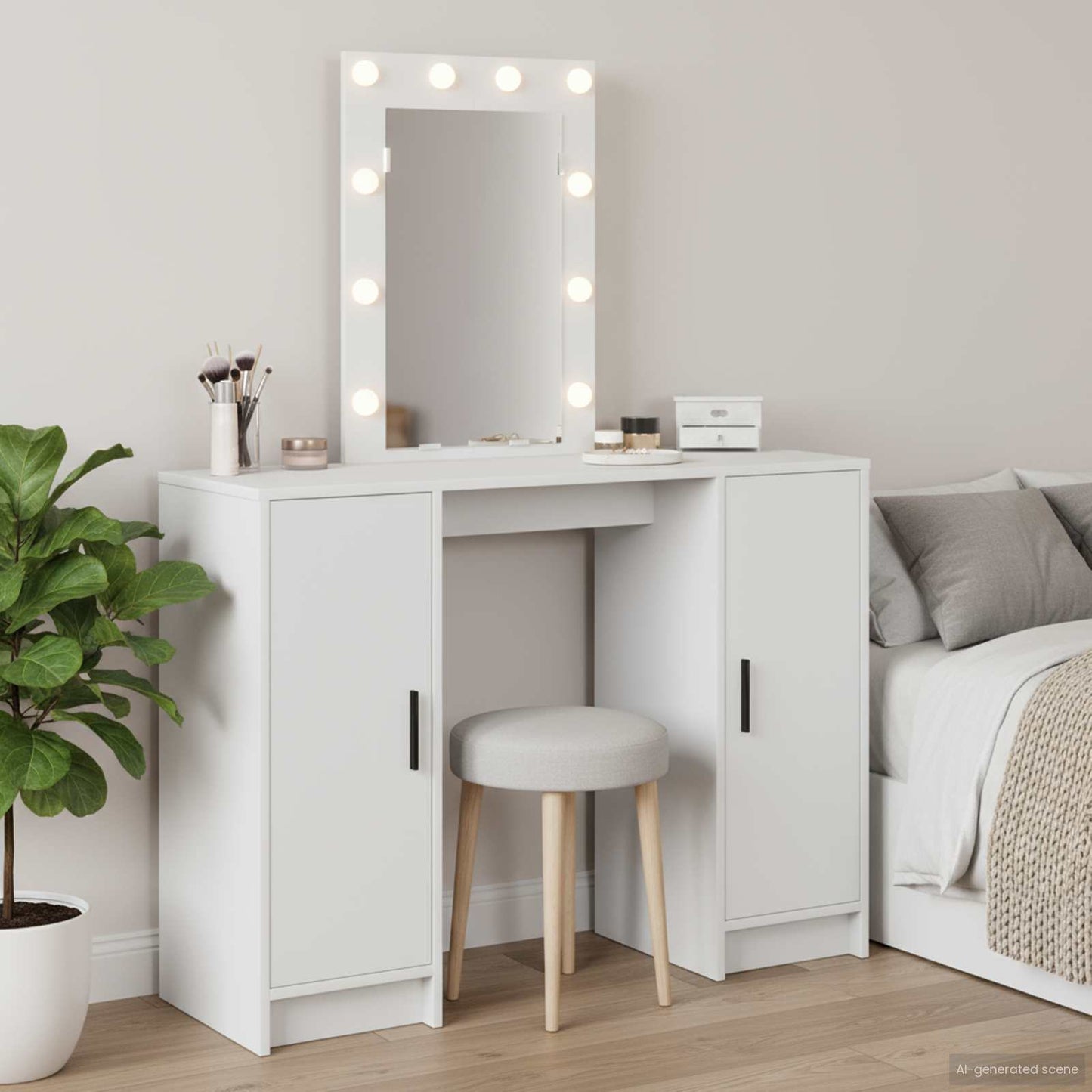 Klædeskab Hvid 102 x 33 x 135 cm Konstrueret træ
