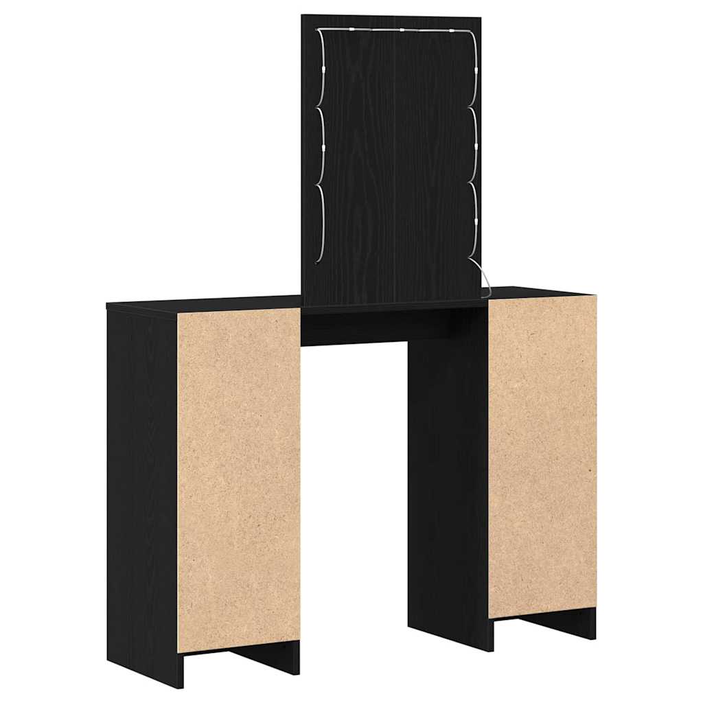 Klædeskab Sort 102 x 33 x 135 cm Konstrueret træ