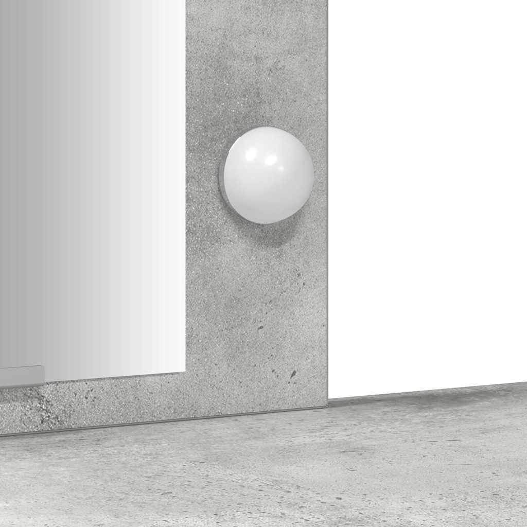 Klædeskab Lysegrå 102 x 33 x 135 cm Konstrueret træ