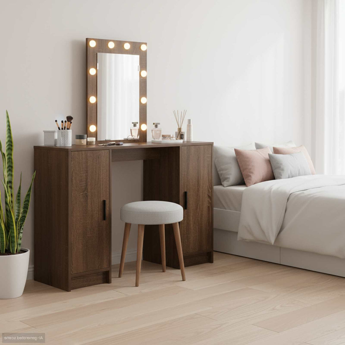 Klædeskab Brun 102 x 33 x 135 cm Konstrueret træ