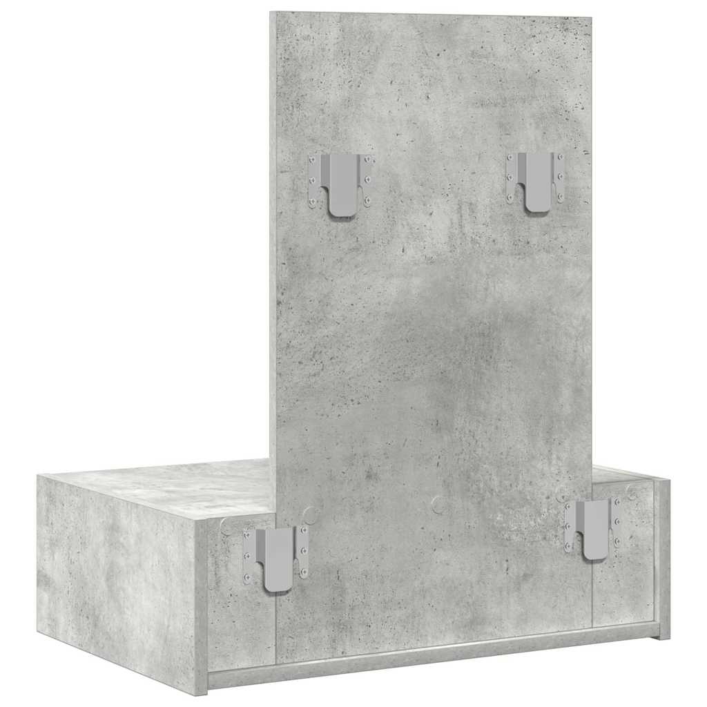 Klædeskab Grå 60 x 40 x 70 cm Konstrueret træ