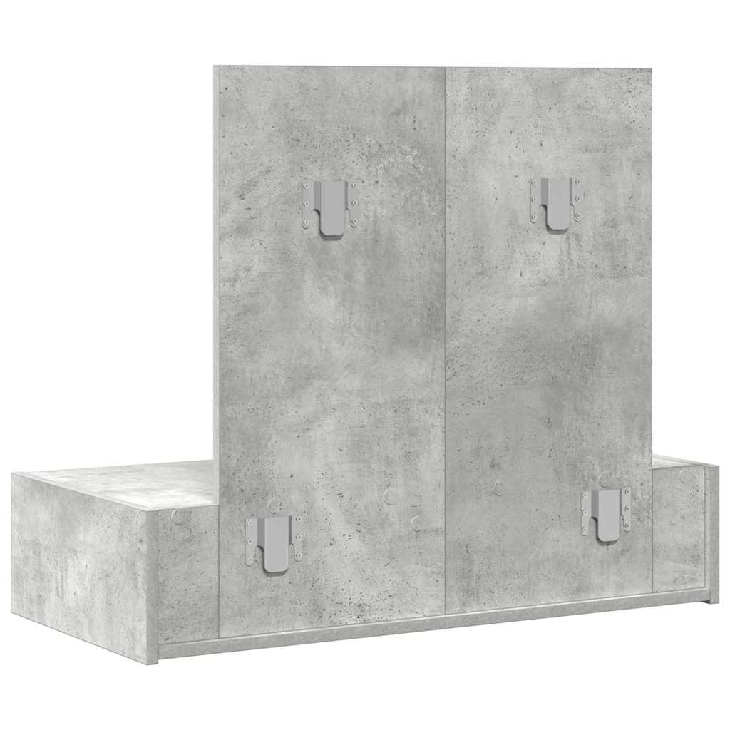 Klædeskab Grå 83 x 40 x 70 cm Konstrueret træ