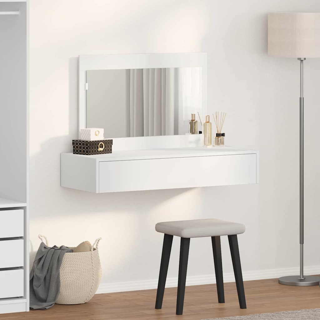 Klædeskab Hvid 100 x 40 x 70 cm Konstrueret træ