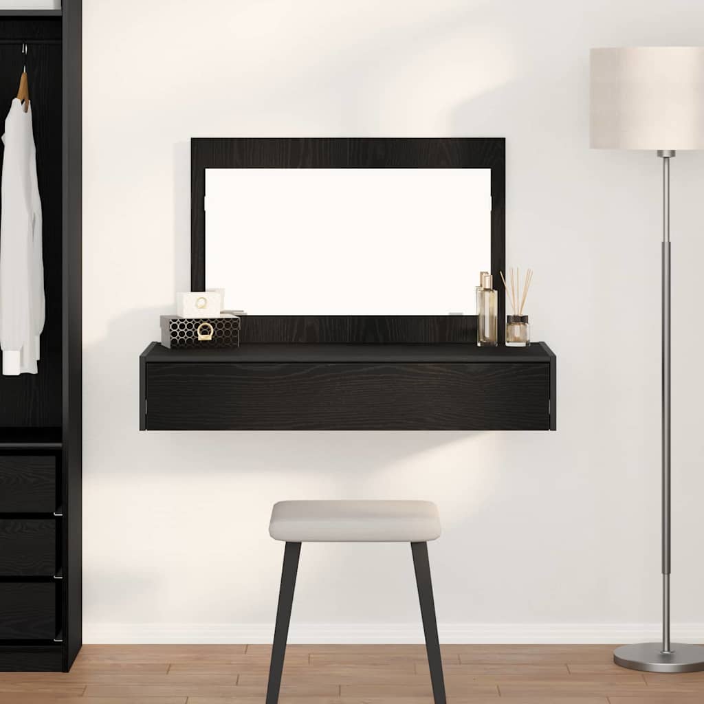 Klædeskab Sort 100 x 40 x 70 cm Konstrueret træ