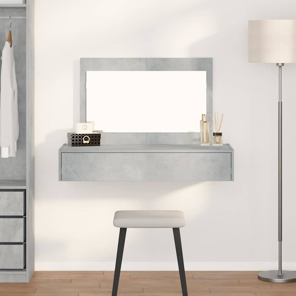 Klædeskab Grå 100 x 40 x 70 cm Konstrueret træ