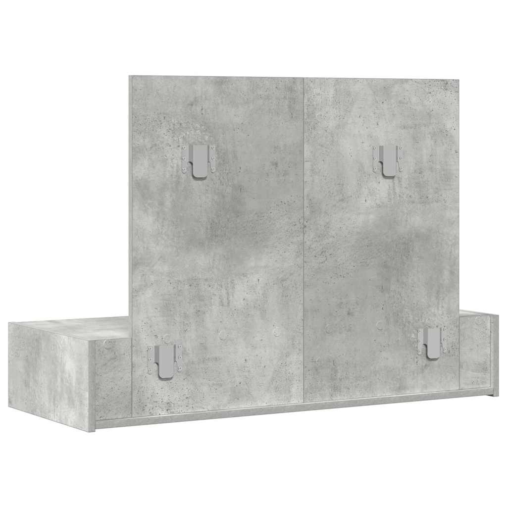 Klædeskab Grå 100 x 40 x 70 cm Konstrueret træ