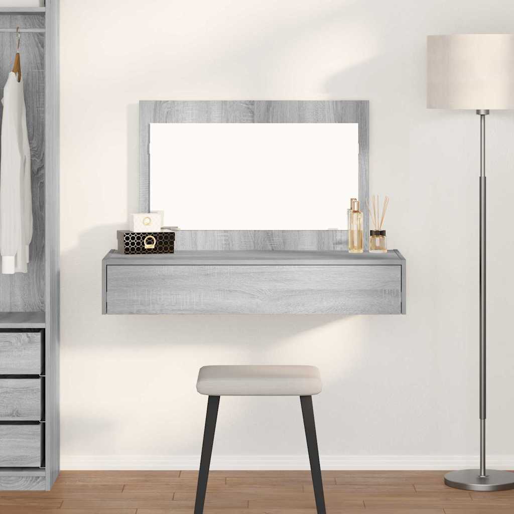 Klædeskab Grå 100 x 40 x 70 cm Konstrueret træ