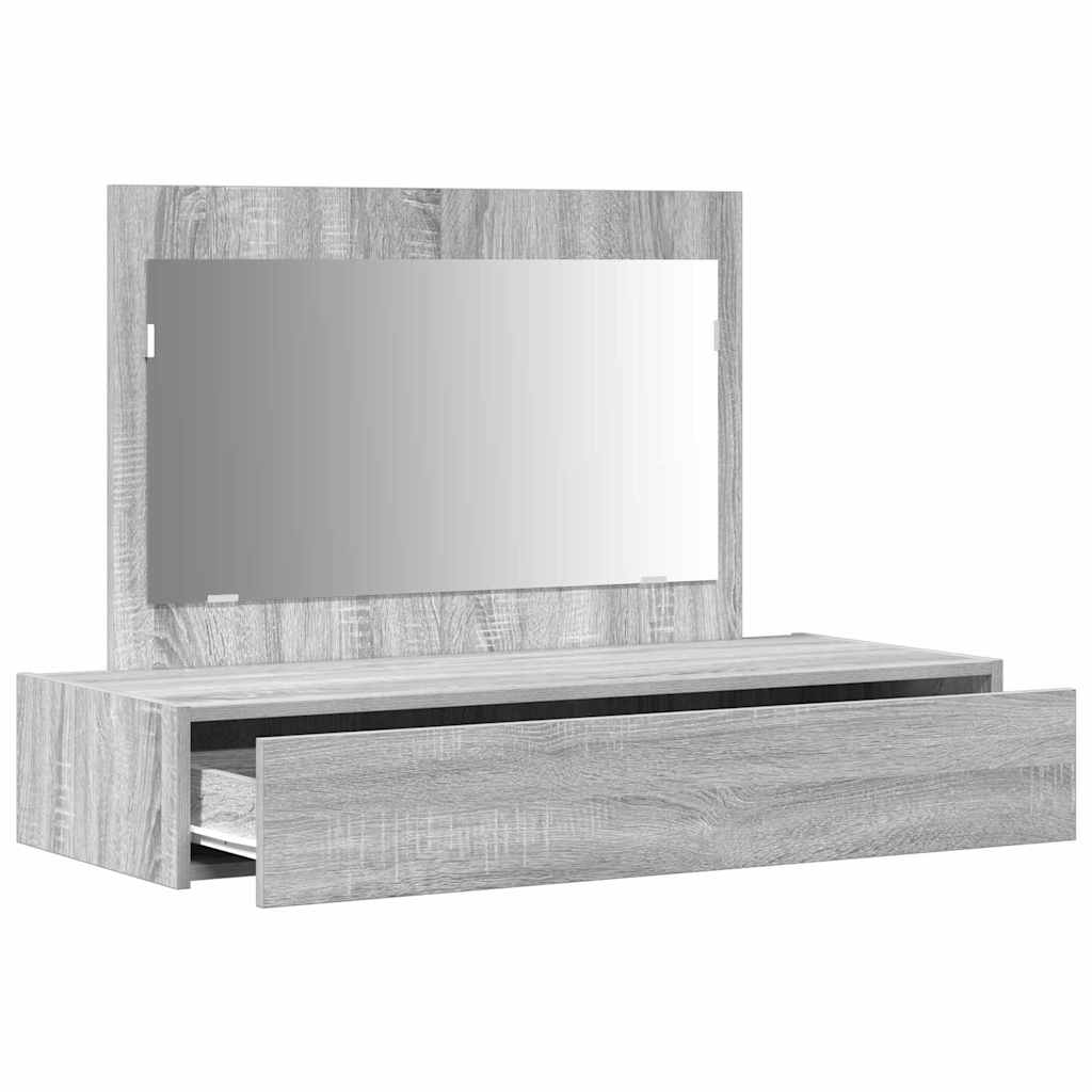 Klædeskab Grå 100 x 40 x 70 cm Konstrueret træ