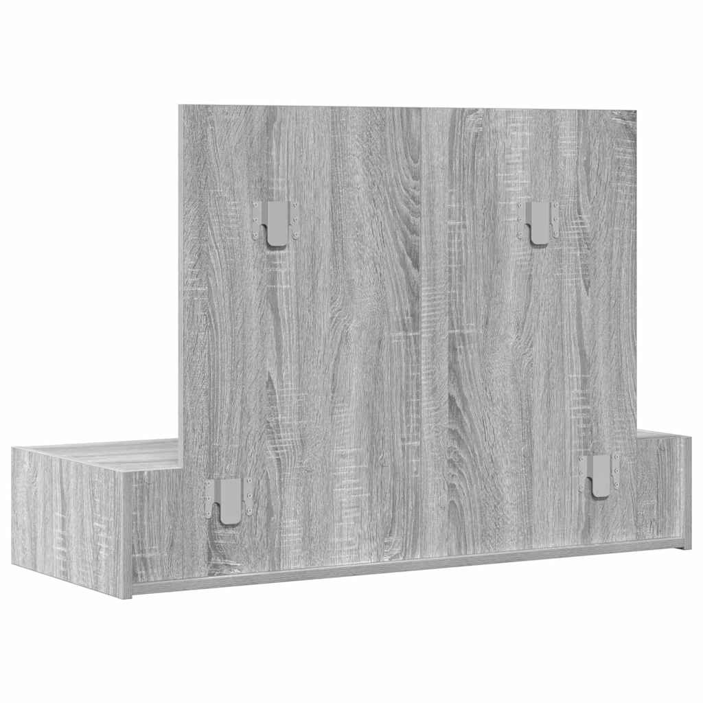 Klædeskab Grå 100 x 40 x 70 cm Konstrueret træ