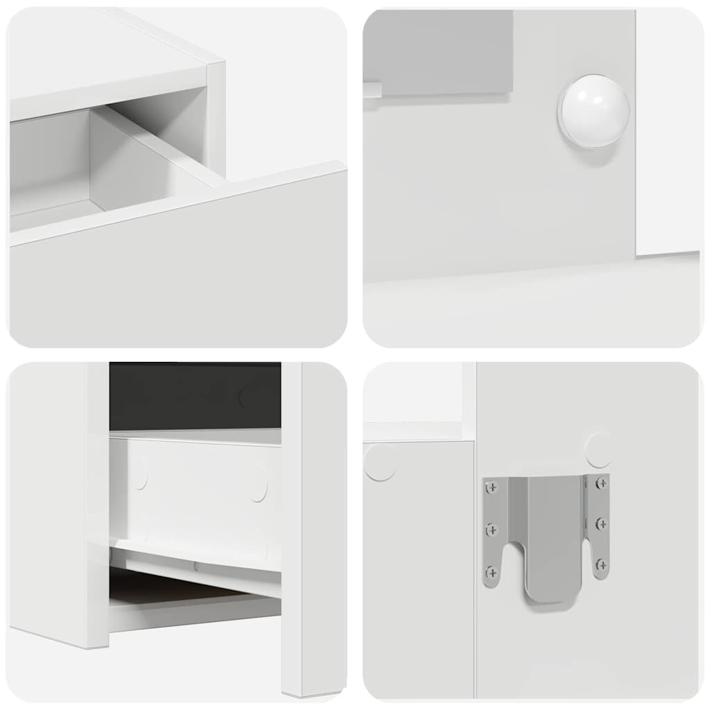 Klædeskab Hvid 83 x 40 x 70 cm Konstrueret træ