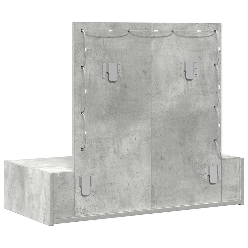 Klædeskab Grå 83 x 40 x 70 cm Konstrueret træ