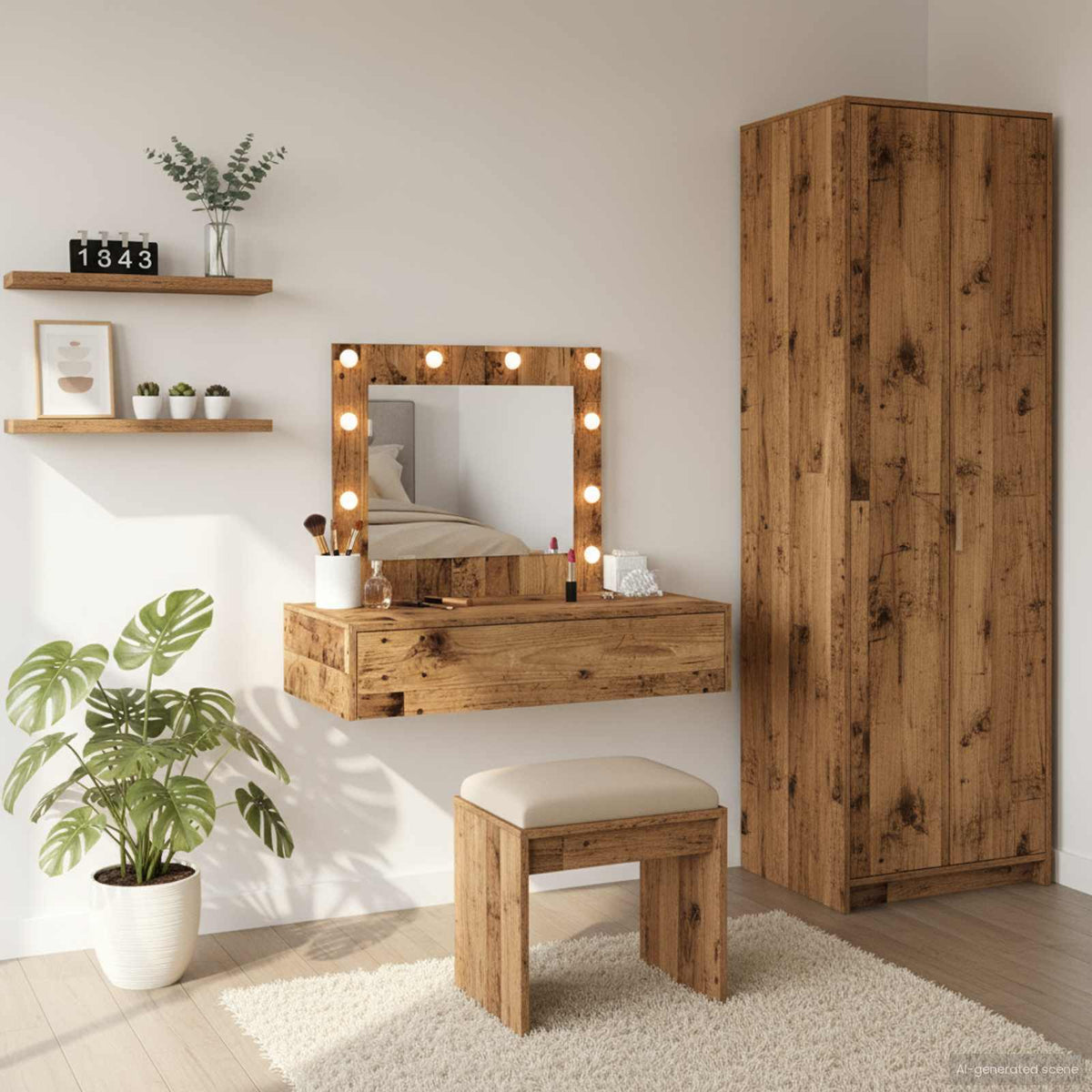 Klædeskab Brun 83 x 40 x 70 cm Konstrueret træ
