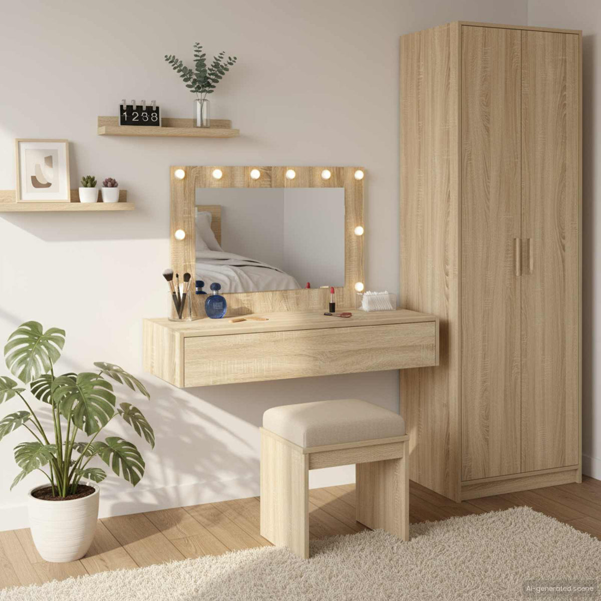 Klædeskab Brun 100 x 40 x 70 cm Konstrueret træ