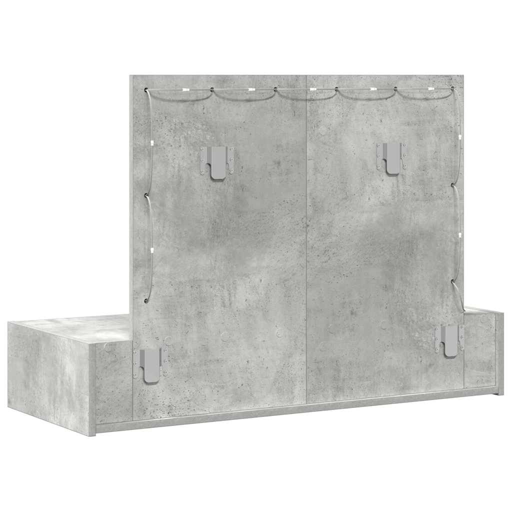 Klædeskab Grå 100 x 40 x 70 cm Konstrueret træ