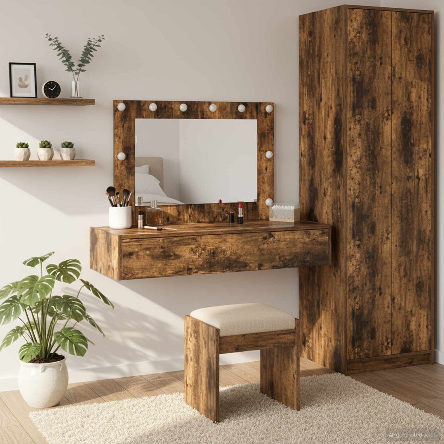 Klædeskab Brun 100 x 40 x 70 cm Konstrueret træ