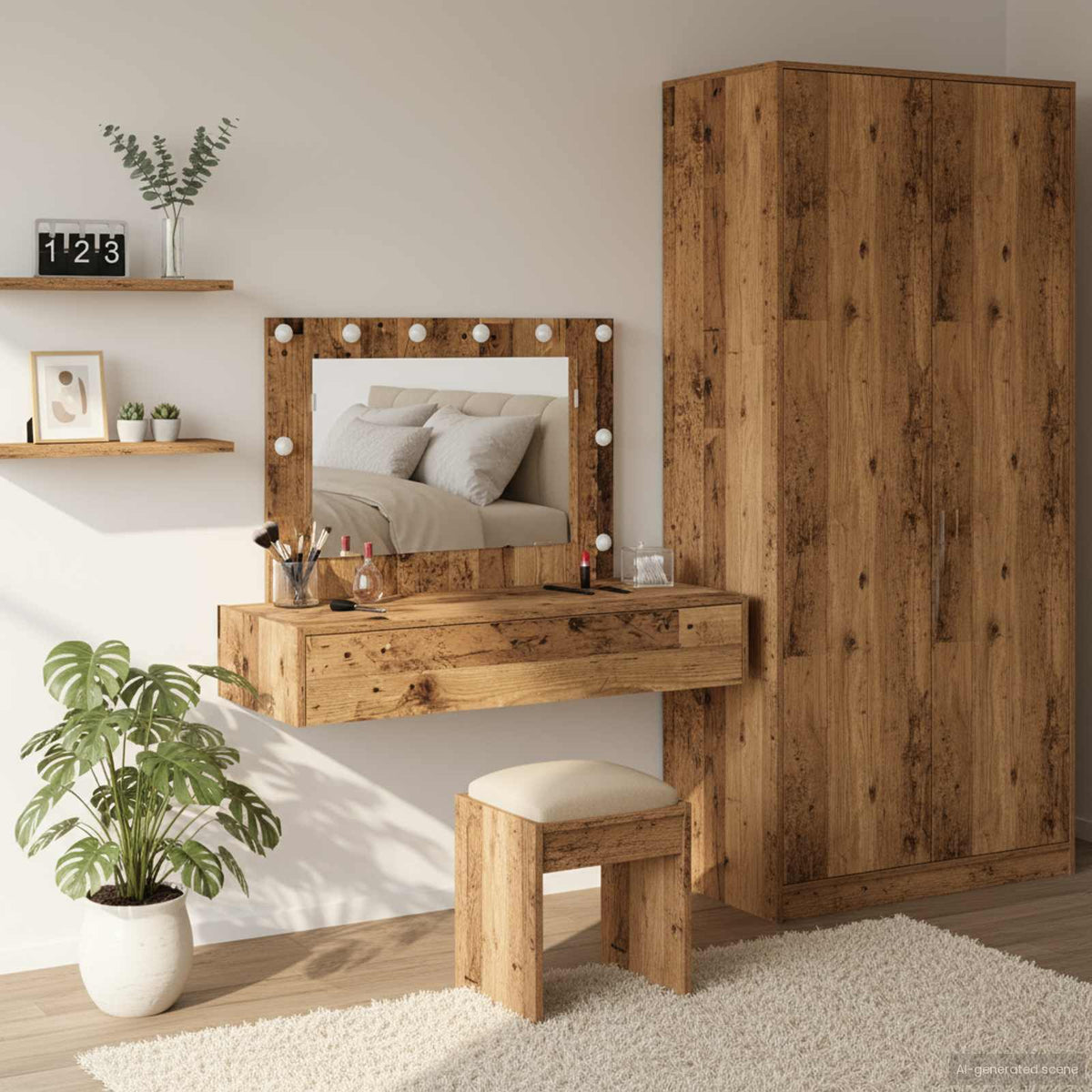 Klædeskab Brun 100 x 40 x 70 cm Konstrueret træ