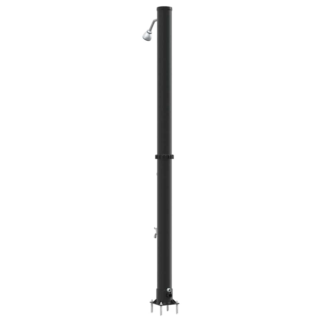 Udendørs Solbruser 20 l PVC og Aluminium Sort