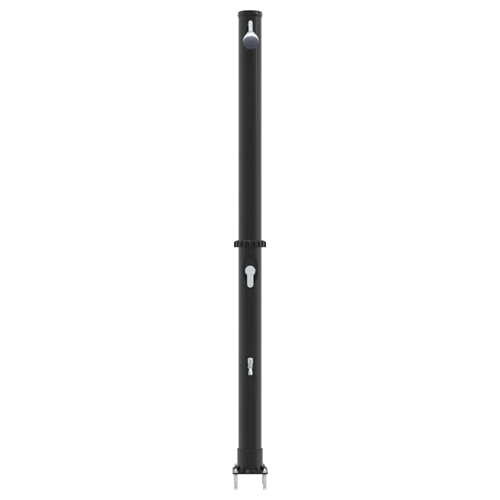 Udendørs Solbruser 20 l PVC og Aluminium Sort
