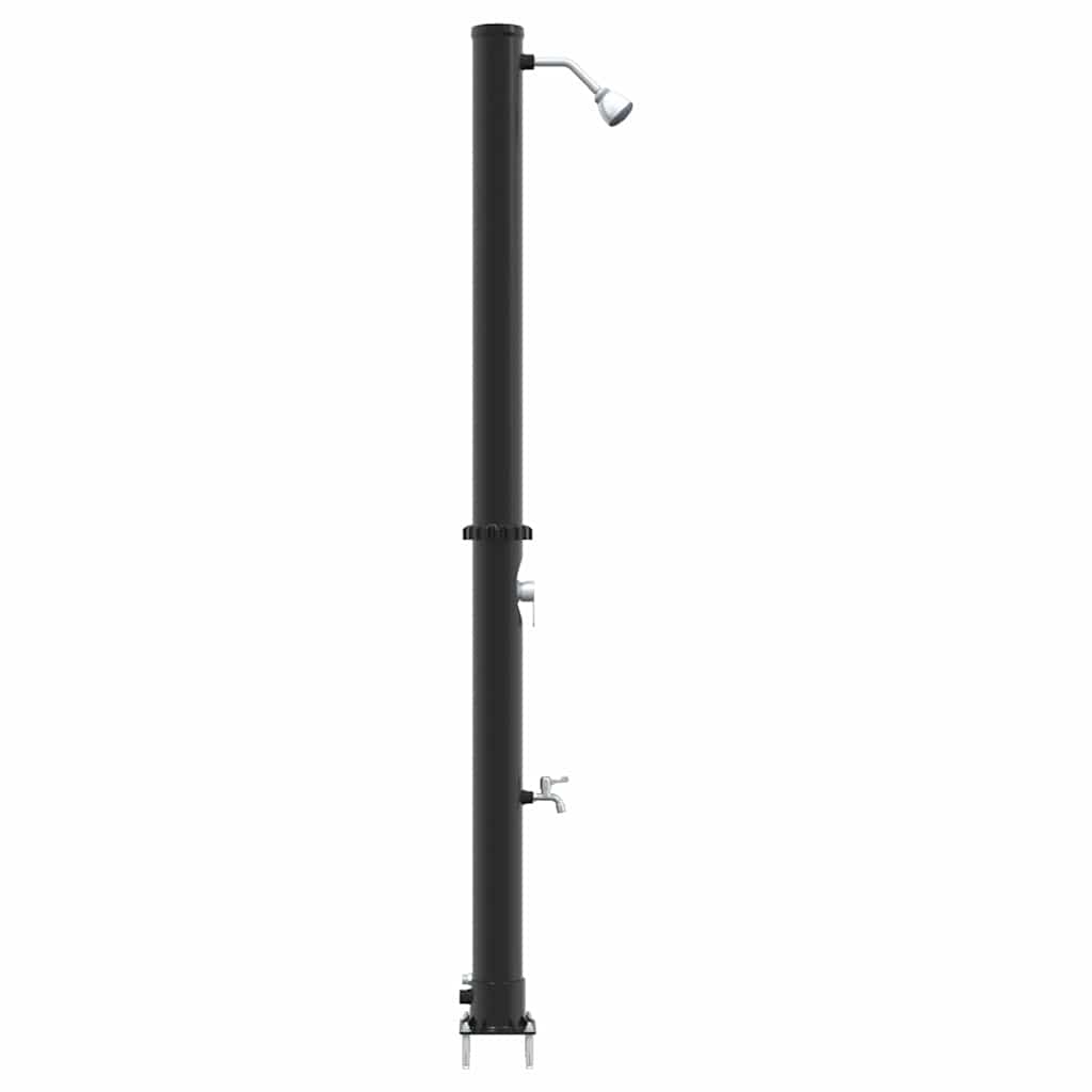 Udendørs Solbruser 20 l PVC og Aluminium Sort