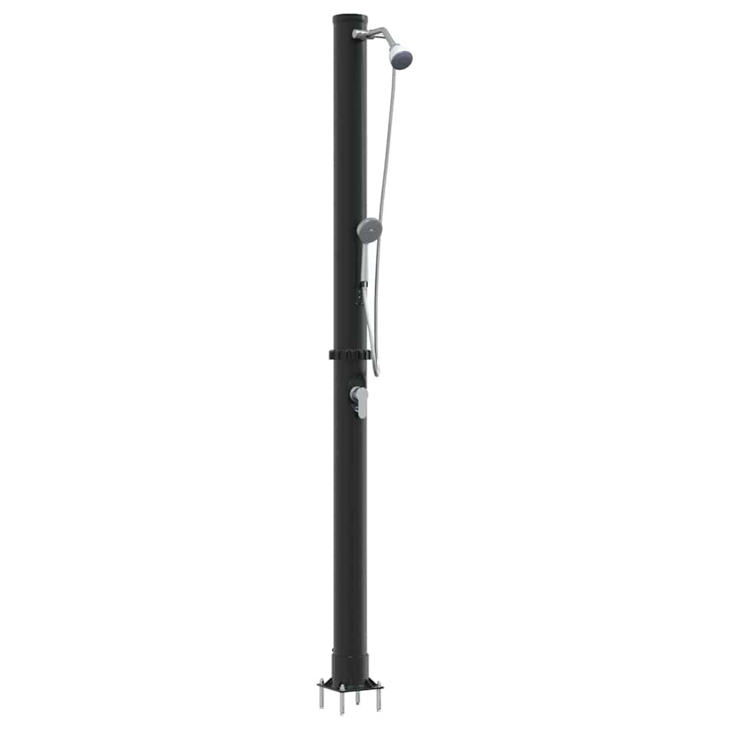 Udendørs Solbruser 20 l PVC og Aluminium Sort