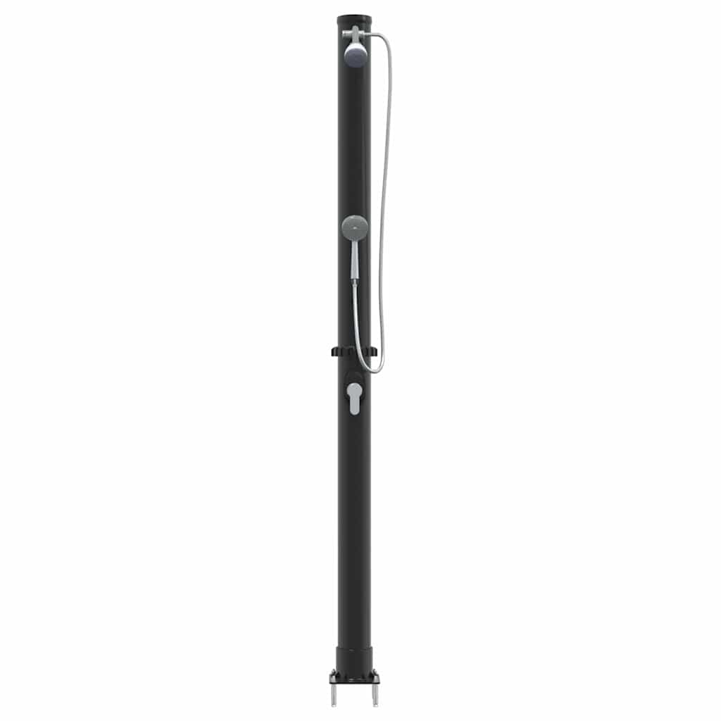 Udendørs Solbruser 20 l PVC og Aluminium Sort