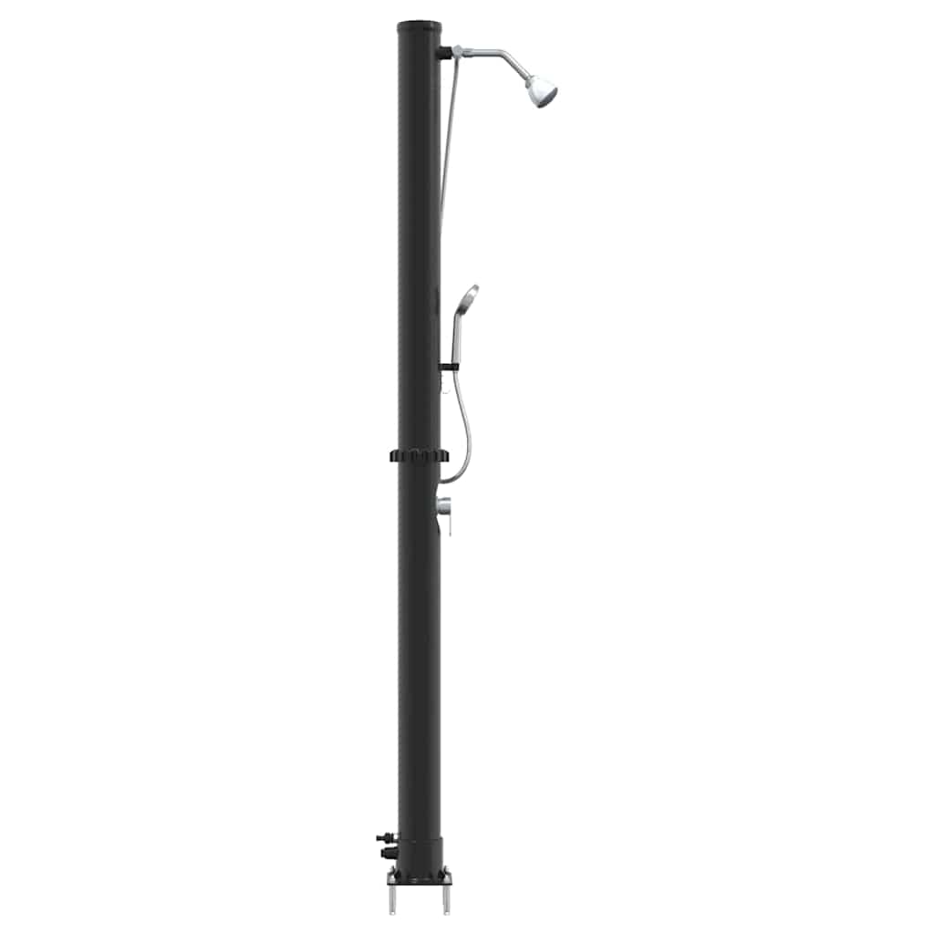 Udendørs Solbruser 20 l PVC og Aluminium Sort