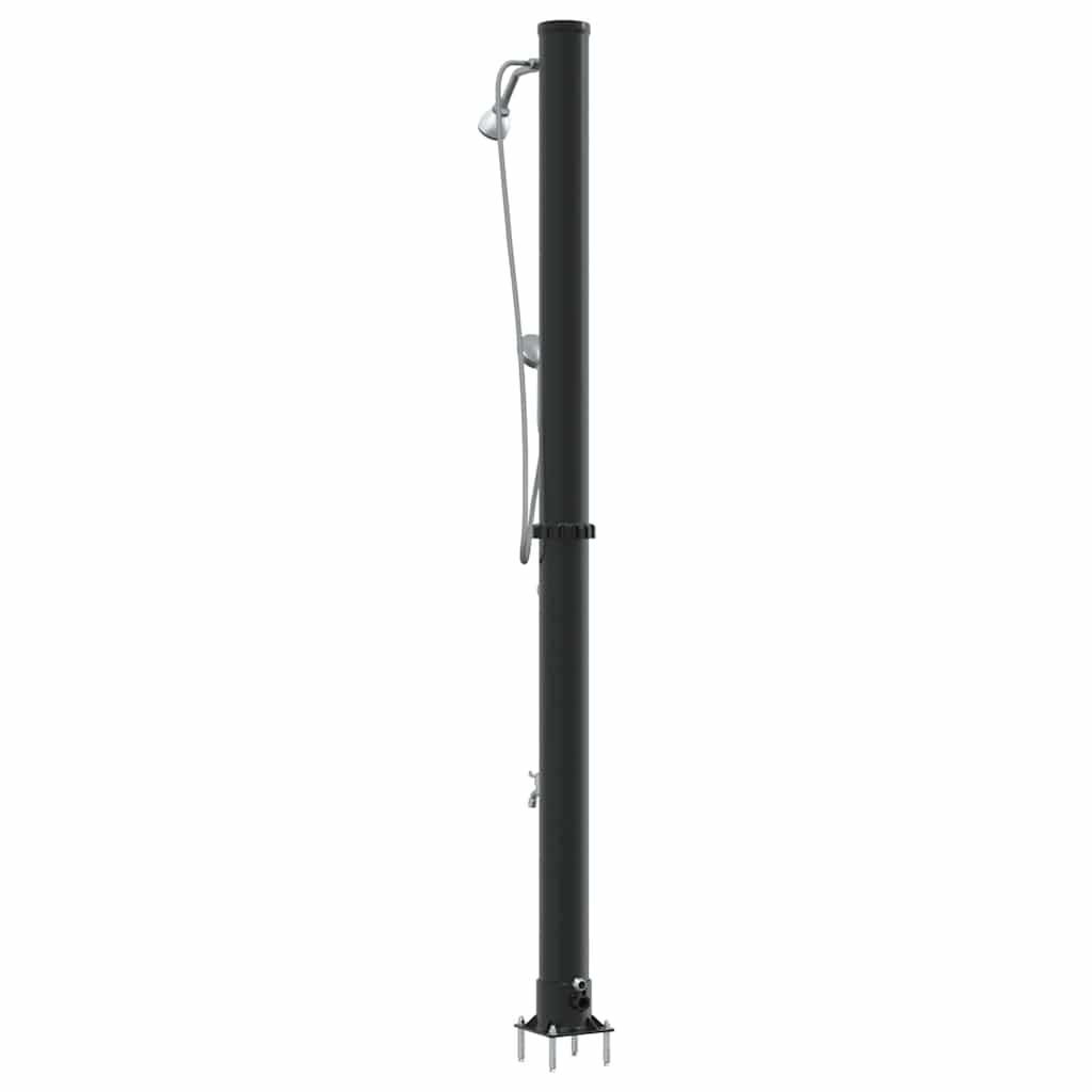 Udendørs Solbruser 20 l PVC og Aluminium Sort