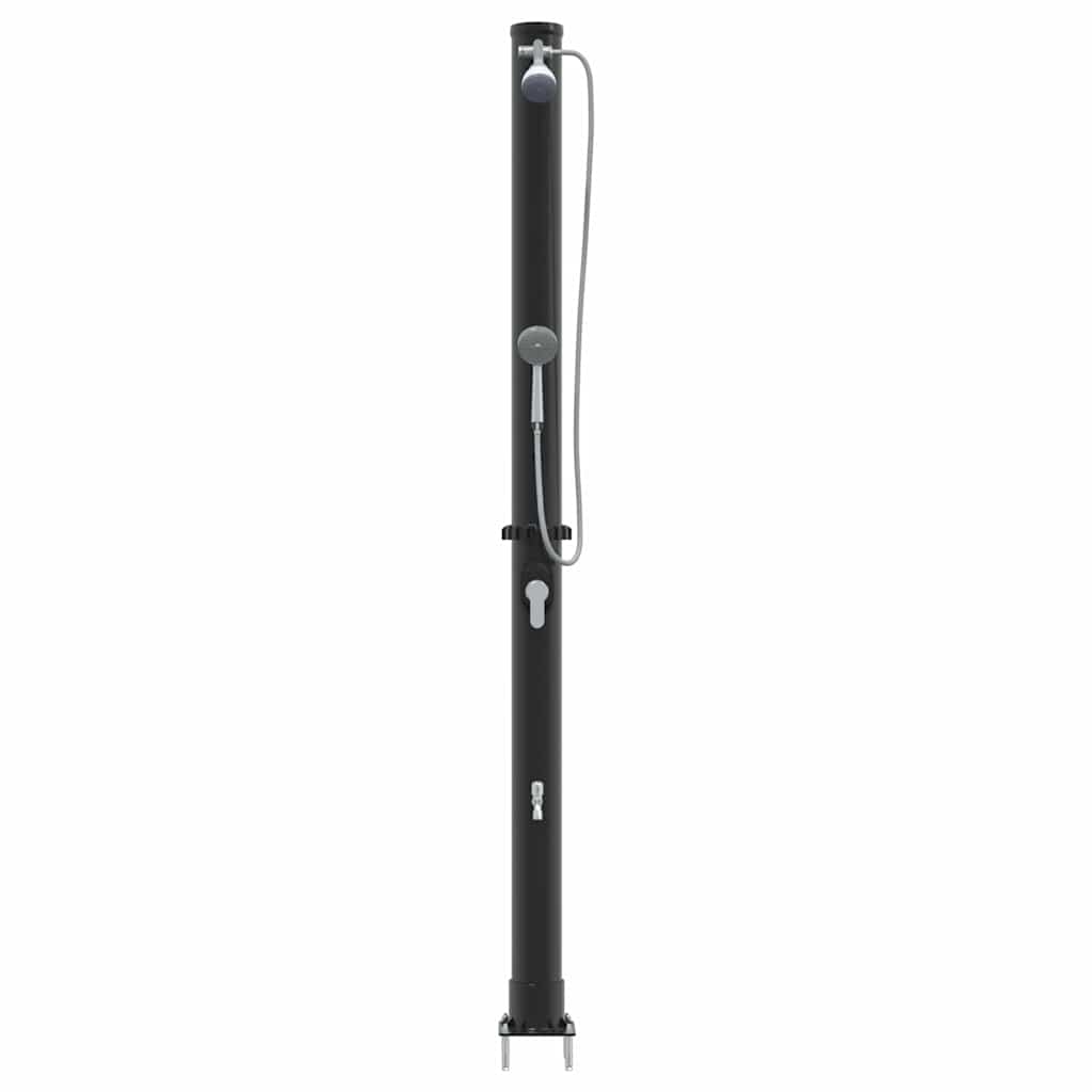 Udendørs Solbruser 20 l PVC og Aluminium Sort