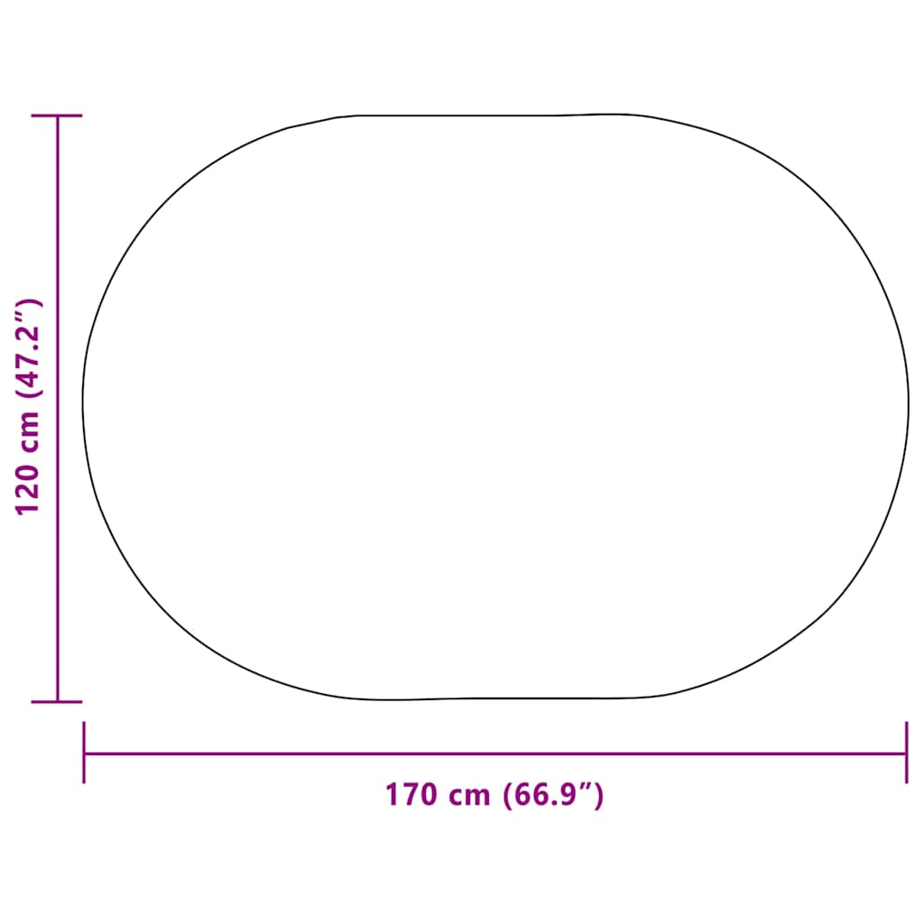 Tæppe ZIZUR Brun 170 x 120 cm Polypropylen