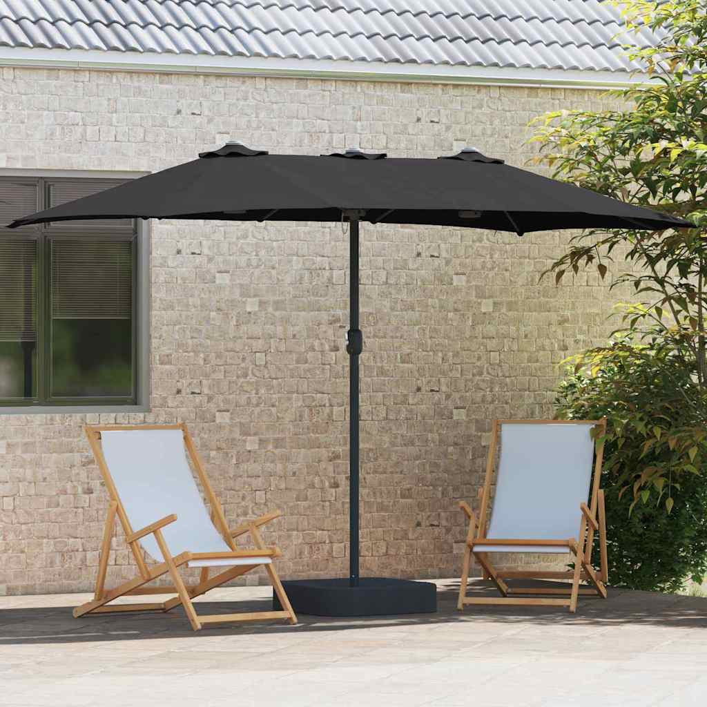 Havesol Sort 385 x 209 x 244 cm Polyester og Stål