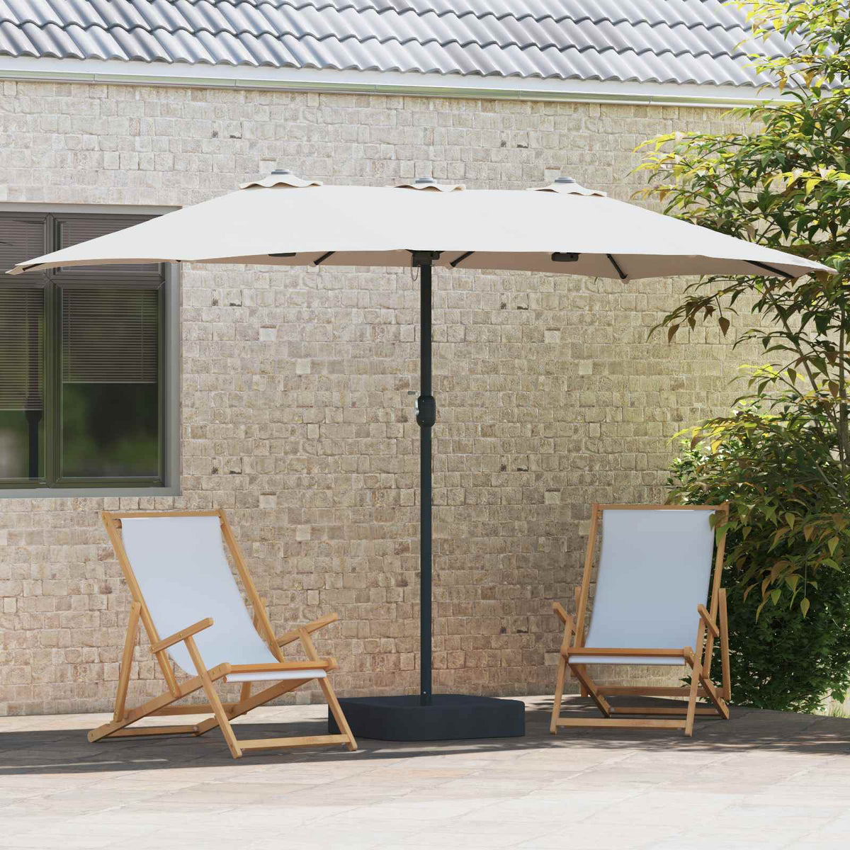 Havesol Sand og Antracit 385 x 209 x 244 cm Polyester