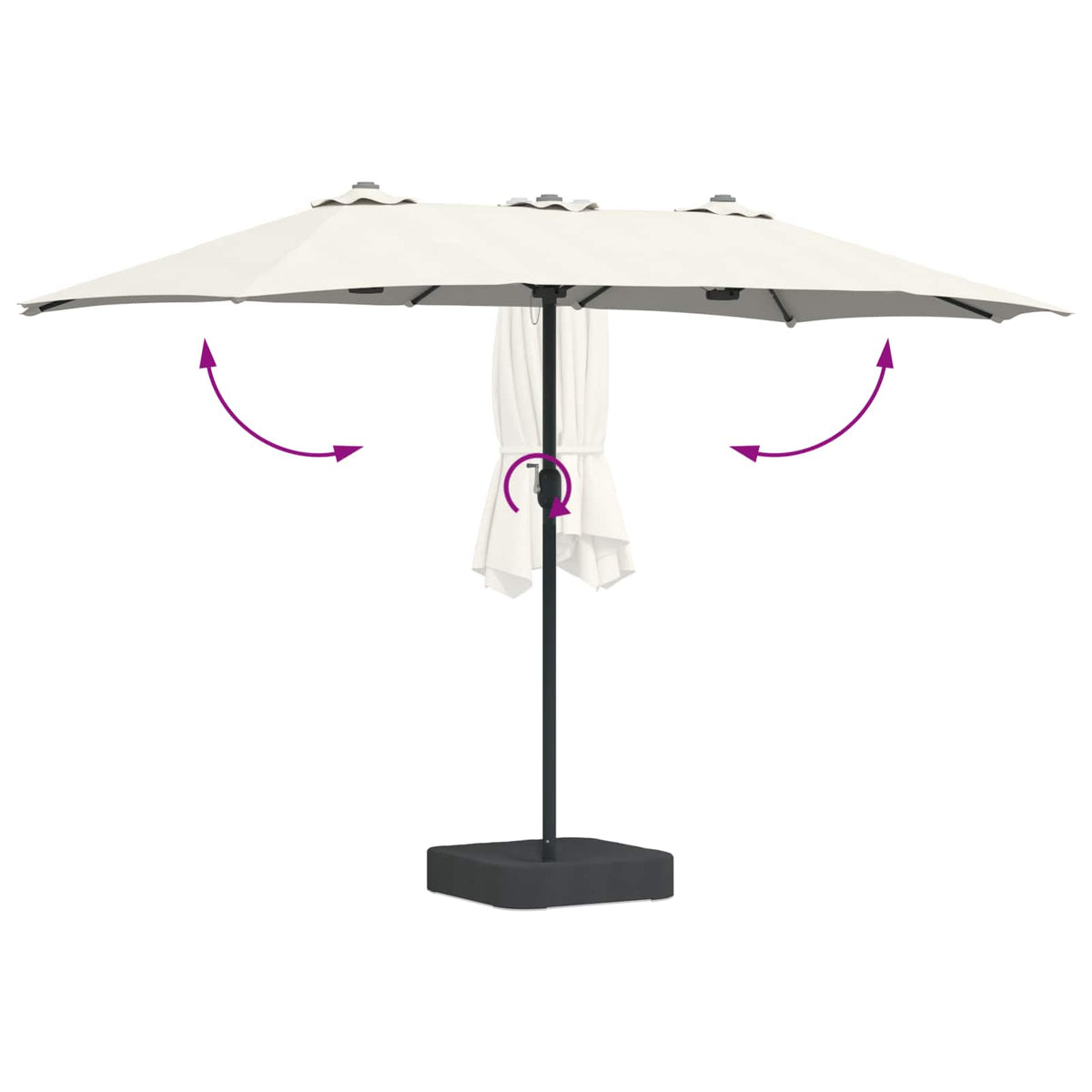 Havesol Sand og Antracit 385 x 209 x 244 cm Polyester