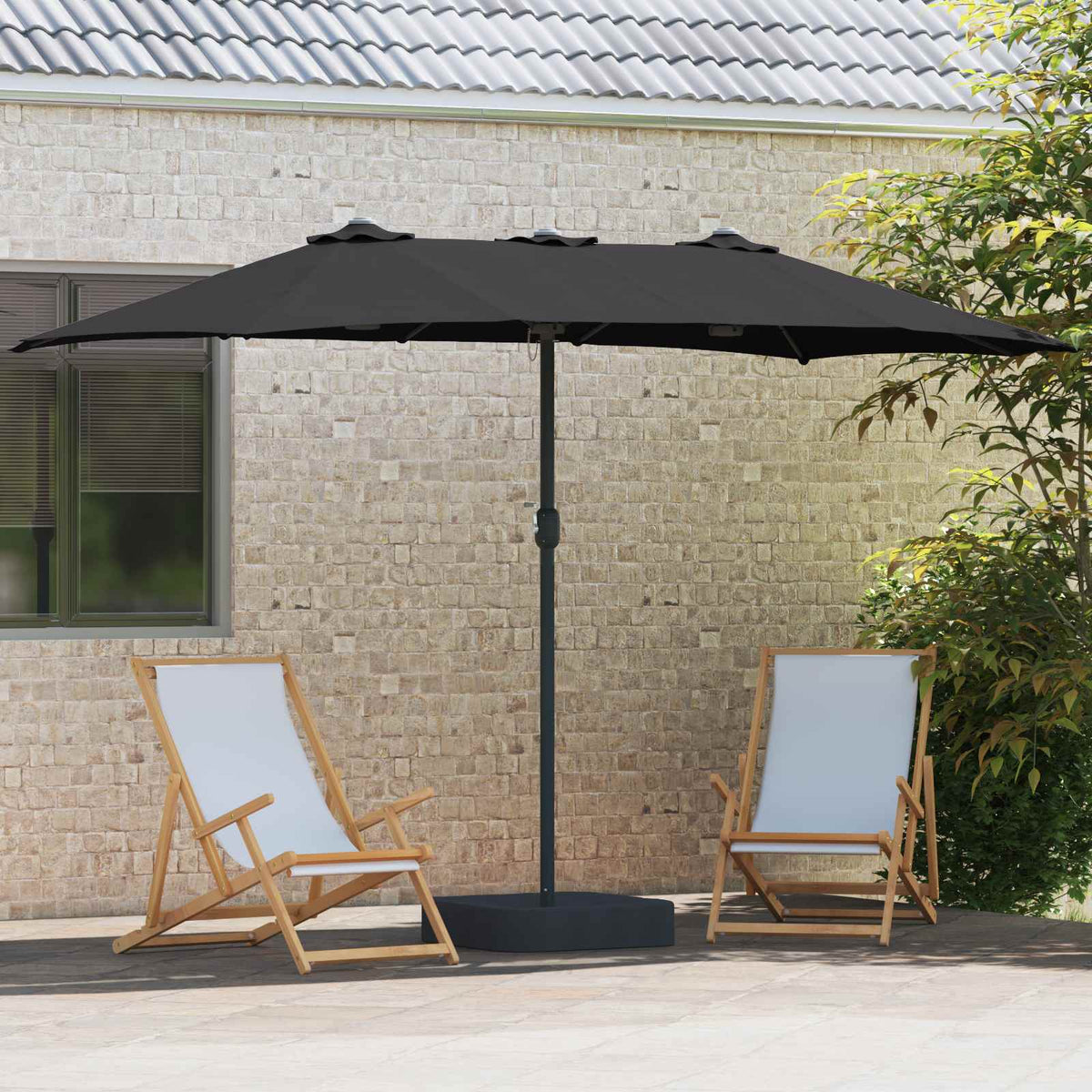 Havesol Sort 385 x 209 x 244 cm Polyester